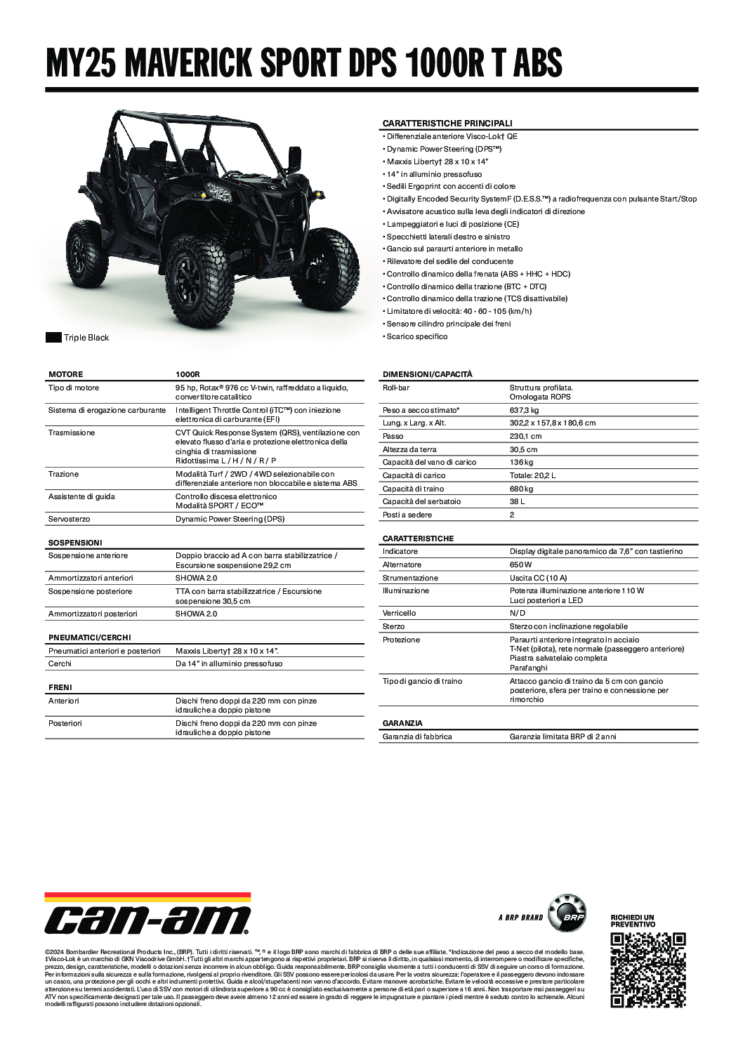 CAN-AM Maverick Sport DPS T  – 2025